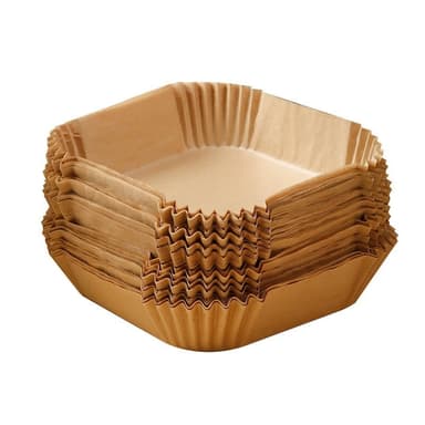 INF Air fryer pappersinlägg non-stick 16 cm 50 styck Natur