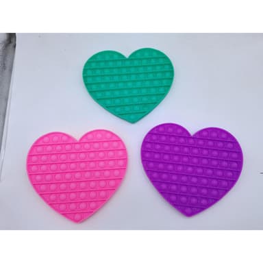 Plop Up  XXL Fidget Game Glitter Heart 20 cm 3 asst. rosa färg