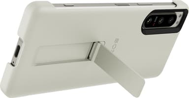 Sony Xperia 5 IV Style Cover med stativ (vit)