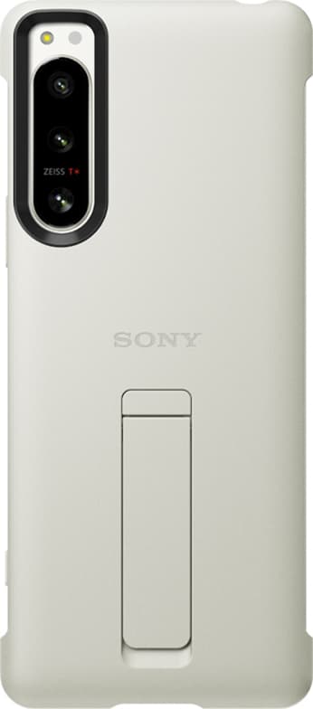Sony Xperia 5 IV Style Cover med stativ (vit)