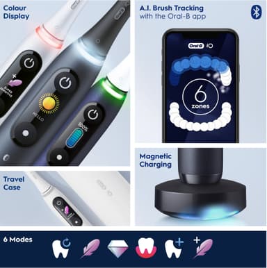 Oral-B iO 8 Duo eltandborstar 408918 (svartvita)