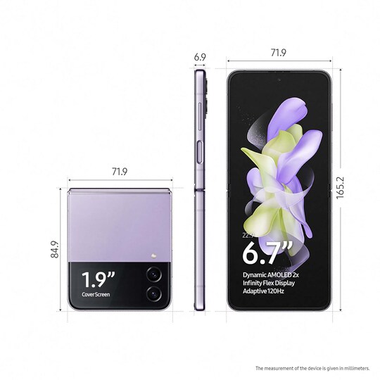 Samsung Galaxy Z Flip4 smartphone 8/256GB (Bora Purple)