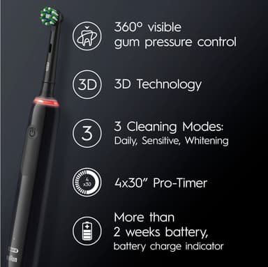 Oral-B Pro3 3400N eltandborste 760079 (svart)