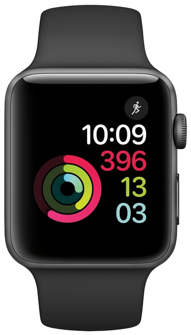 Apple Watch Series 2 Sport 42mm (grå/svart) - Elgiganten