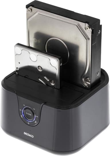 Deltaco MAP-GD35U3 Dockningsstation för lagringsenhet USB 3.2 Gen 1 (3.1 Gen 1) Type-A Svart