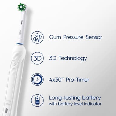 Oral-B Pro1 750 eltandborste 421504 (vit)