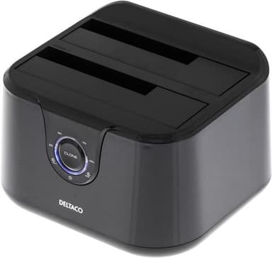 Deltaco MAP-GD35U3 Dockningsstation för lagringsenhet USB 3.2 Gen 1 (3.1 Gen 1) Type-A Svart