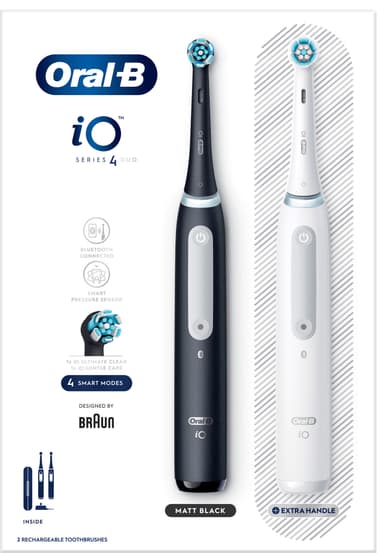 Oral-B iO 4 DUO eltandborste 414742 (svartvit)