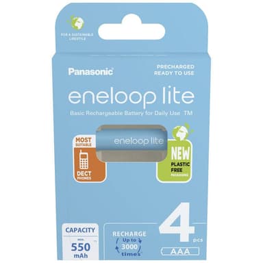 Panasonic eneloop lite HR03 Laddbart batteri AAA (R03)