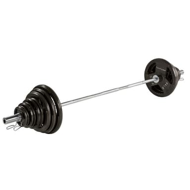 Tunturi skivstångsset med Tri-grip viktskivor 100 kg.