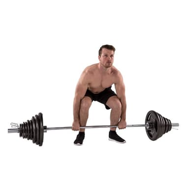 Tunturi skivstångsset med Tri-grip viktskivor 100 kg.