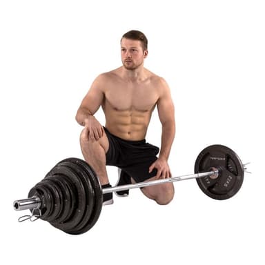 Tunturi skivstångsset med Tri-grip viktskivor 100 kg.