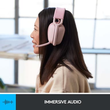 Logitech Zone Vibe 100 trådlöst headset (rosé)