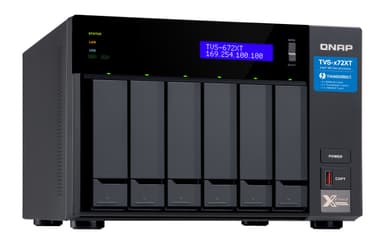 QNAP TVS-672XT NAS Tower Nätverksansluten (Ethernet) Svart