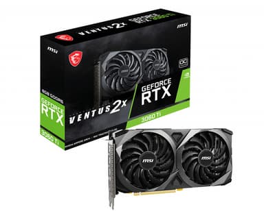 MSI RTX 3060 TI VENTUS 2X 8G OC V1 LHR grafikkort NVIDIA GeForce RTX 3060 Ti 8 GB GDDR6