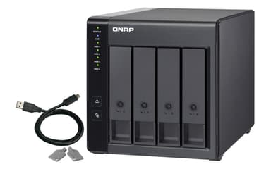 QNAP TR-004 Hölje för lagringsenheter HDD- / SSD kabinett Svart 2.5/3.5"