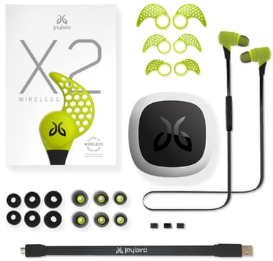 JayBird X2 trådlösa in-ear hörlurar (limegrön)