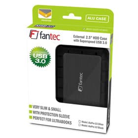 Fantec AluPro U3 Svart 2.5" USB-ström