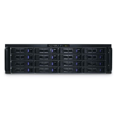 Fantec SRC-3168X07 Lagringsserver Rack (3U) Svart, Silver