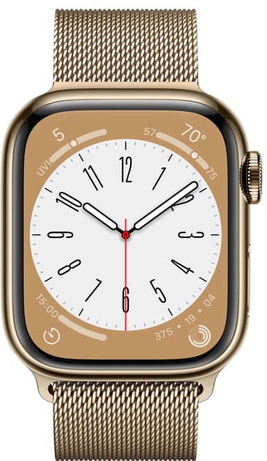 Apple Watch Series 8 41mm Cellular (gold stainless steel / gold milanese loop)
