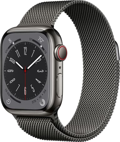 Apple Watch Series 8 41mm Cellular (graphite stainless steel / graphite milanese loop)