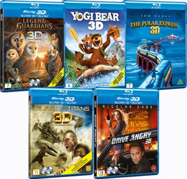 Filmpaket 5 st 3D-filmer (3D Blu-ray)