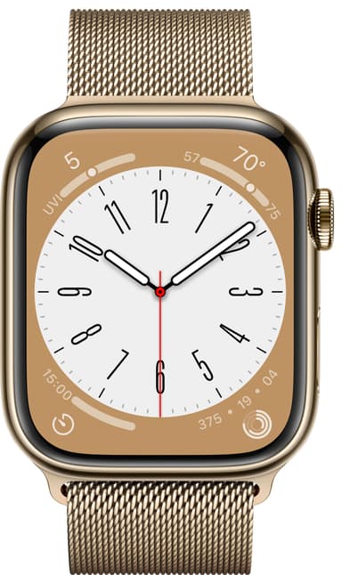 Apple Watch Series 8 45mm Cellular (gold stainless steel / gold milanese loop)