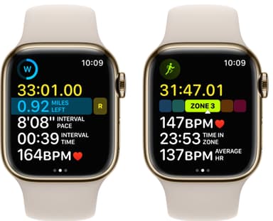 Apple Watch Series 8 41mm Cellular (gold stainless steel / starlight sport band)