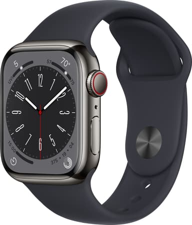 Apple Watch Series 8 41mm Cellular (graphite stainless steel / midnight sport band)