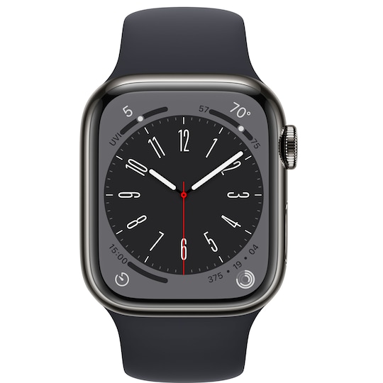 Apple Watch Series 8 41mm Cellular (graphite stainless steel / midnight sport band)