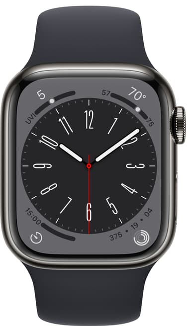 Apple Watch Series 8 41mm Cellular (graphite stainless steel / midnight sport band)