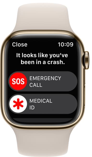 Apple Watch Series 8 41mm Cellular (gold stainless steel / starlight sport band)