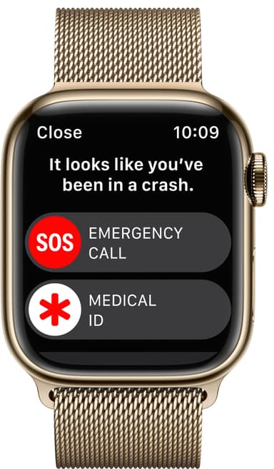 Apple Watch Series 8 45mm Cellular (gold stainless steel / gold milanese loop)