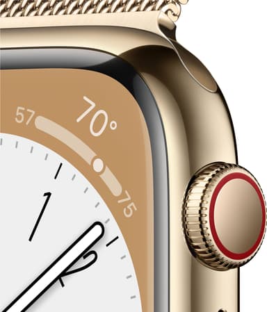 Apple Watch Series 8 45mm Cellular (gold stainless steel / gold milanese loop)