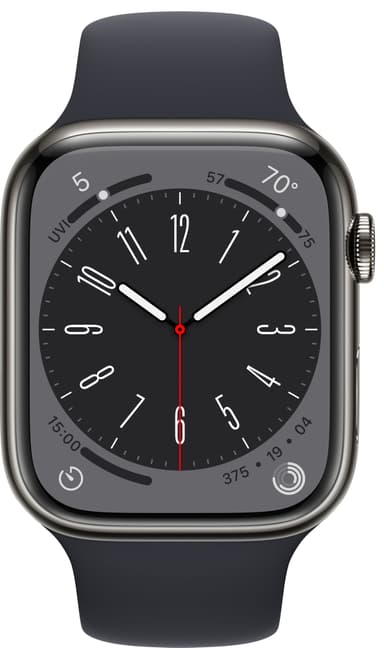 Apple Watch Series 8 45mm Cellular (graphite stainless steel / midnight sport band)