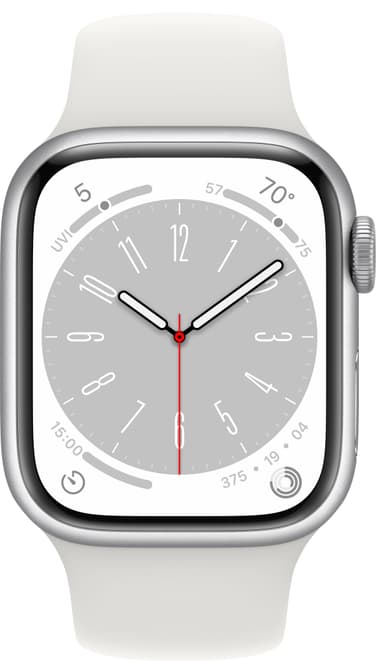 Apple Watch Series 8 41mm Cellular (silver alu. / white sport band)