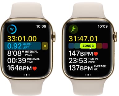 Apple Watch Series 8 45mm Cellular (gold stainless steel / starlight sport band)