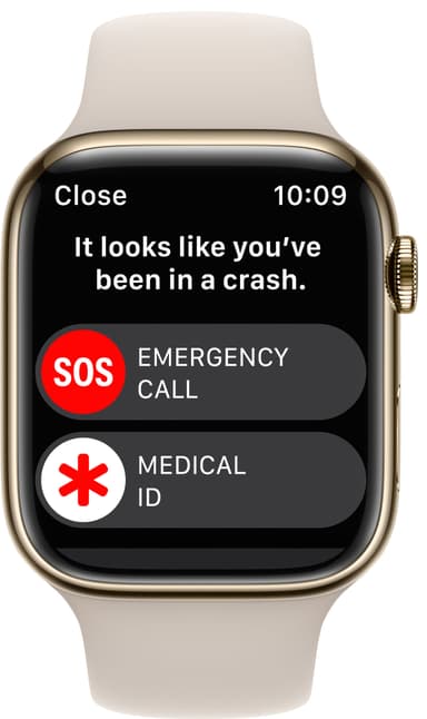 Apple Watch Series 8 45mm Cellular (gold stainless steel / starlight sport band)