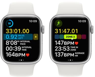 Apple Watch Series 8 45mm Cellular (silver alu. / white sport band)