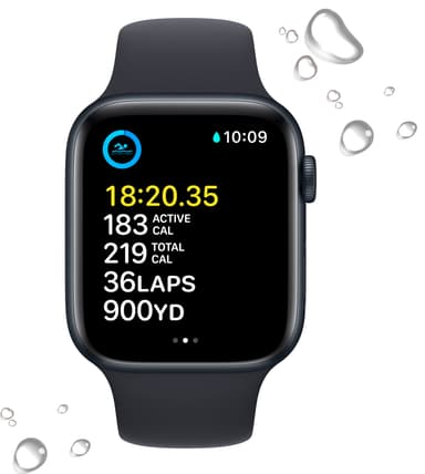 Apple Watch SE 2nd Gen 44 mm GPS (Midnight Alu/Midnight sport band)