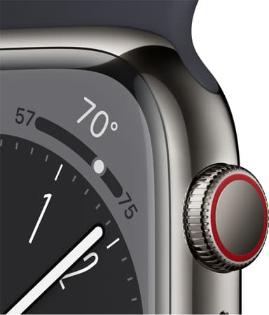 Apple Watch Series 8 45mm Cellular (graphite stainless steel / midnight sport band)