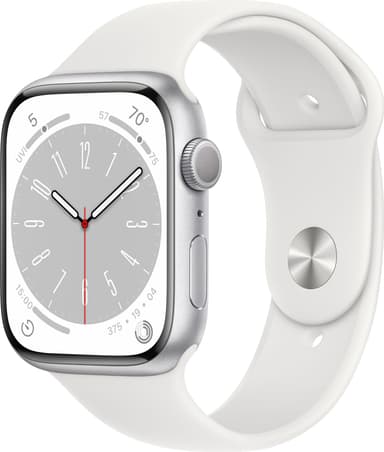 Apple Watch Series 8 45mm GPS (silver alu. / white sport band)