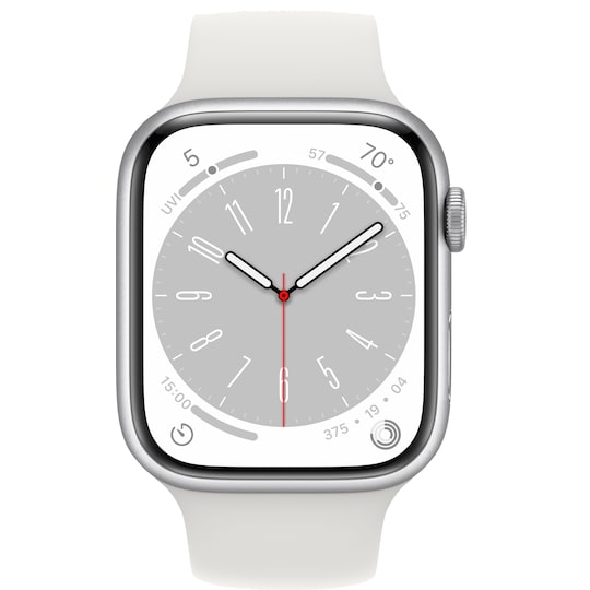 Apple Watch Series 8 45mm GPS (silver alu. / white sport band)