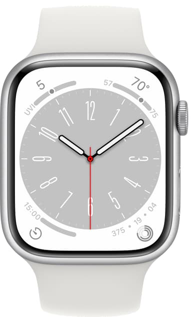 Apple Watch Series 8 45mm GPS (silver alu. / white sport band)