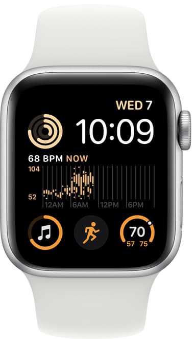 Apple Watch SE 2nd Gen 40 mm GPS (Silver Alu/White sport band)