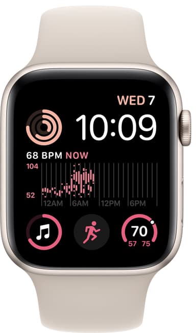 Apple Watch SE 2nd Gen 44 mm GPS (Starlight Alu/Starlight sport band)