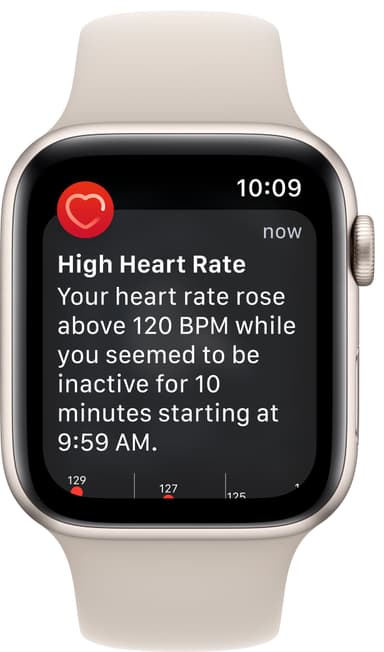 Apple Watch SE 2nd Gen 44 mm GPS (Starlight Alu/Starlight sport band)