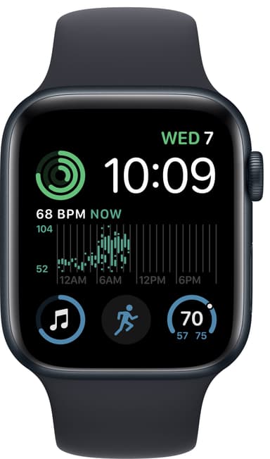 Apple Watch SE 2nd Gen 44 mm GPS (Midnight Alu/Midnight sport band)