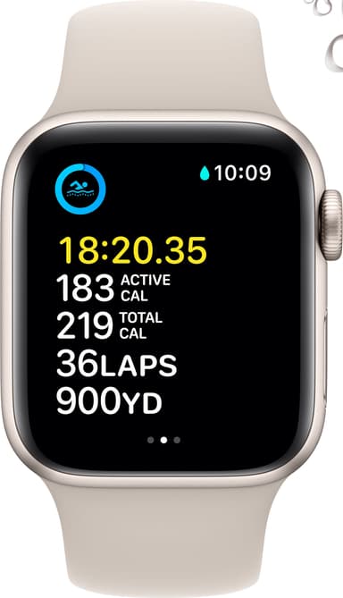 Apple Watch SE 2nd Gen 40 mm GPS (Starlight Alu/Starlight sport band)