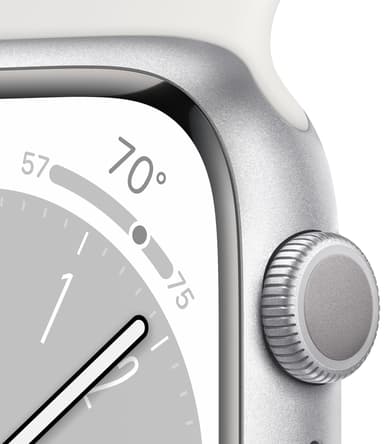 Apple Watch Series 8 41mm GPS (silver alu. / white sport band)